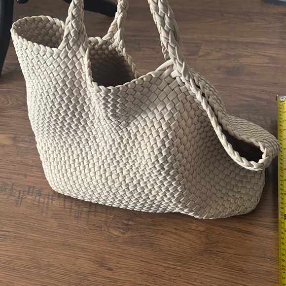 Naghedi Handbags - Naghedi Cream Braided Tote Bag